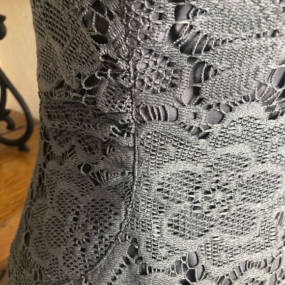 Adrianna Papell Gray Lace Sheath Dress - Picture 5 of 15